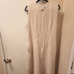 Zara cotton A-line distressed neck , hem and at the sleeves.